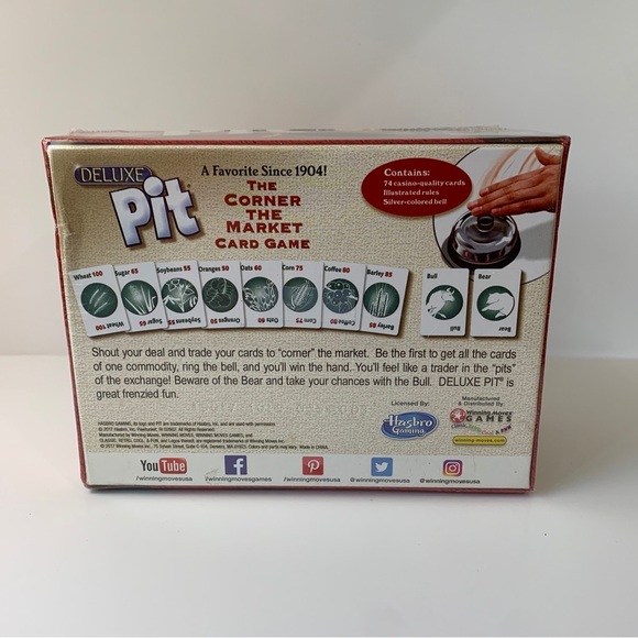 Pit Deluxe Corner the Market Card Game with Bell Hasbro Gaming Brand New Sealed - Picture 4 of 5